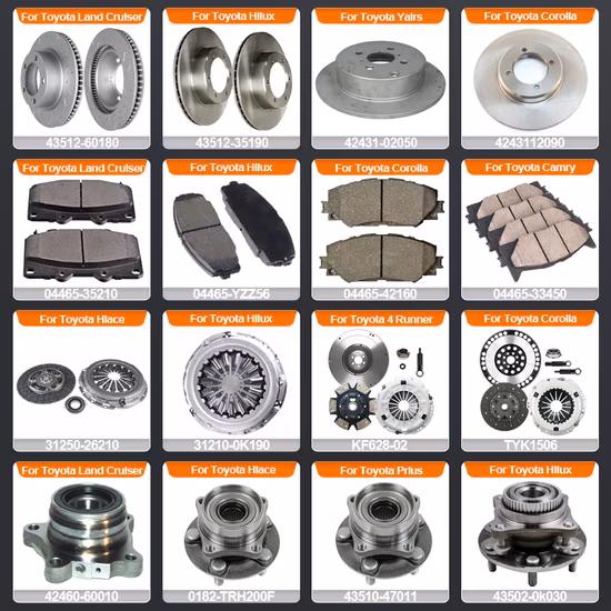Accessori auto Pezzi di ricambio auto per Toyota Corolla Land Cruiser per Hilux Hiace Prado Yaris per Camry 4runner Prius per RAV4 Wish auto giapponese